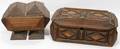 032558 TRAMP ART CARVED WOOD BOXES C 1900 2