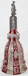 021515 GERMAN CRYSTAL DECANTER W STERLING COLLAR