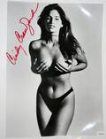 020503 CINDY CRAWFORD AUTOGRAPHED BW PHOTO H 9 12