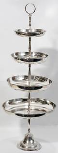 011650 SILVERPLATE FOURTIERED PETIT FORS SERVER