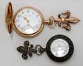 011625 ALBERT SCHAUB LADYS 14K GOLD POCKET WATCH