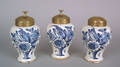 Three Dutch Delft canisters 18th c