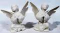 060589 BOEHM WHITE BISQUE PORCELAIN ANGEL FIGURES