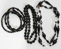 052561 BLACK BAKELITE JEWELRY NECKLACES SIX