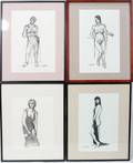 052557 GEORGE BOOTH PEN  INK  CHARCOAL DRAWINGS