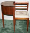 042514 MAHOGANY TELEPHONE SEAT  STAND H 29 L 27