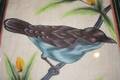 041597 PAINTINGS ON SILK BIRD ON A BRANCH