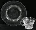 041573 CUT GLASS DESSERT PLATES AND PUNCH CUPS