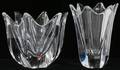 031631 ORREFORS CRYSTAL VASES TWO H 6  5 12