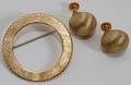 021566 14KT YELLOW GOLD CIRCLE PIN  PAIR EARRINGS