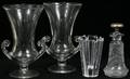 012498 TWOMOLD GLASS VASES CRYSTAL CRUET ORREFORS