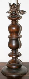 012494 WOOD LAMP IN FORM OF CANDLESTICK H40