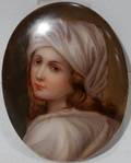 012486 EUROPEAN PORCELAIN OVAL PLAQUE PORTRAIT