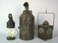 Round tinned sheet iron lantern 19th c
