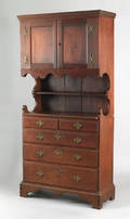 Pennsylvania Queen Anne walnut wall cupboard ca 1750