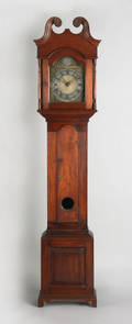 Reading Pennsylvania walnut tall case clock late 18th c