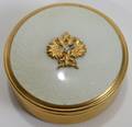052059 FABERGE ENAMEL  GOLD VERMEIL BOX DIA 1 12