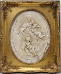 032013 MADAME LEON BERTAUX OVAL MARBLE RELIEF PLAQUE