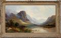 032038 THOMAS C BLAKE OIL ON CANVAS MOUNTAIN SCENE
