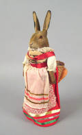 German paper mache rabbit candy container ca 1900