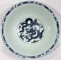 031055 CHINESE BLUE  WHITE PORCELAIN BOWL WDRAGONS