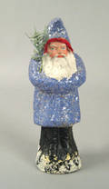 Blue paper mache belsnickle ca 1900