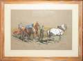 030019 EUGENE PECHAUBES PRINT FARMER MOWING FIELD