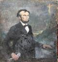030031 VOHE AMER OIL PAINTING PORTRAIT OF LINCOLN