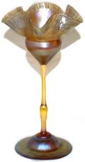 021019 LC TIFFANY GOLD FAVRILE FLORIFORM VASE