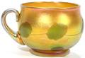 021017 L C TIFFANY GOLD FAVRILE GLASS PUNCH CUP