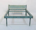 Blue painted press bed late 18th c