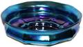 021032 LC TIFFANY BLUE FAVRILE GLASS LOBED BOWL