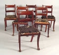 Set of six New England Federal mahogany dining chairs ca 1830