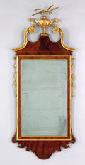 Federal mahogany looking glass ca 1790