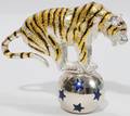 012041 TIFFANY STERLING  ENAMEL MINIATURE TIGER H3