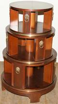 011031 JOHN WIDDICOMB MAHOGANY REVOLVING BOOKCASE