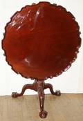 011028 KINDEL WINTERTHUR MAHOGANY PIE CRUST TABLE