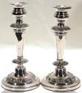 011044 ENGLISH SHEFFIELD PLATE CANDLESTICKS H83