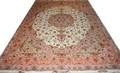 010032 TABRIZ PERSIAN WOOL  SILK RUG 116x83