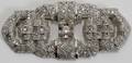 010054 ART DECO STYLE PLATINUM  DIAMOND BROOCH