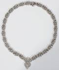 010045 18K WHITE GOLD  82CT DIAMOND NECKLACE L16