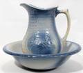 082313 POTTERY PITCHER  BOWL SALT GLAZE STYLE H 10