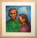 092122 ELEMER LAKATOS WATERCOLOR PORTRAIT OF NAVAJOS