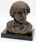 101077 EDITH HOWLAND BRONZE BUST JOHN MARIN H55