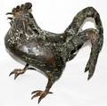 101075 ROY HENDRIKSON BRONZE SCULPTURE OF A ROOSTER