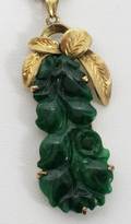 092086 14 KT GOLD CHAIN WITH JADE PENDANT