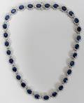 092074 485CT SAPPHIRE  1450 CT DIAMOND NECKLACE