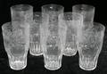 101127 KOSTA SWEDISH ETCHED CRYSTAL TUMBLERS C1930