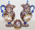 092109 FRENCH STYLE ENAMELLED PORCELAIN EWERS