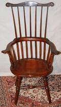 081062 EARLY AMERICAN COMBBACK WINDSOR ARMCHAIR